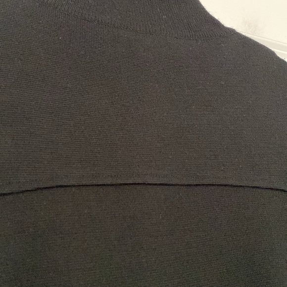 Faconnable Merino Wool Button Down High Neck Cardigan with Pockets Black Size M - Picture 7 of 12